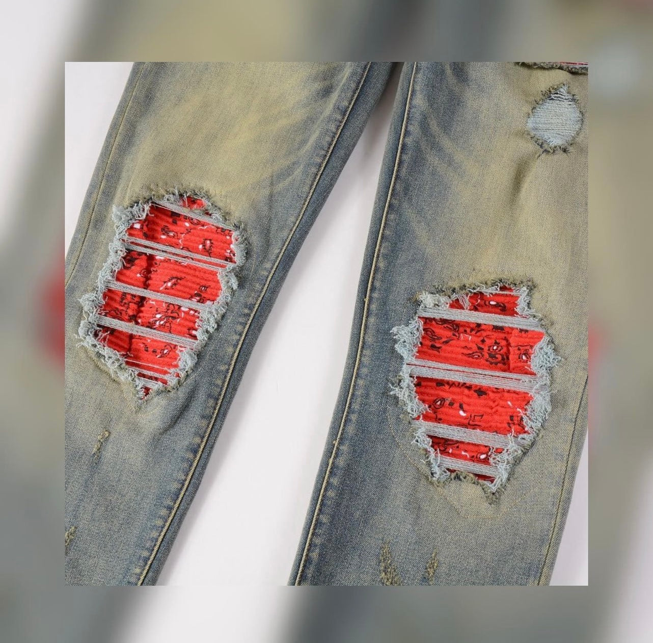 Orange Bandana Denim