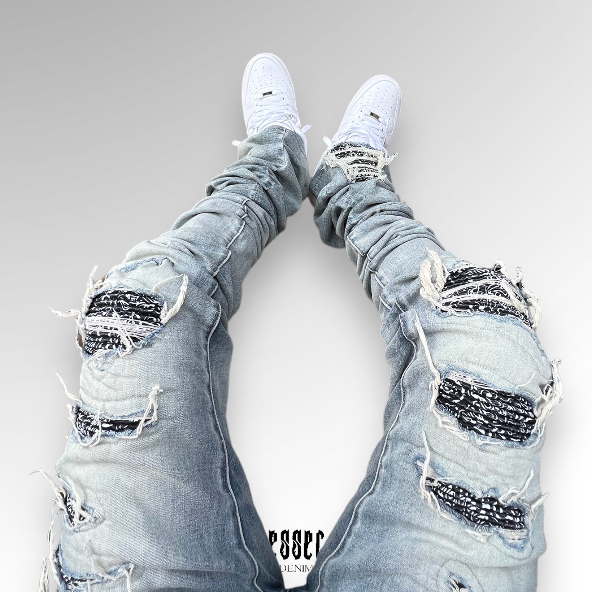 Stacked Full Bandana Denim