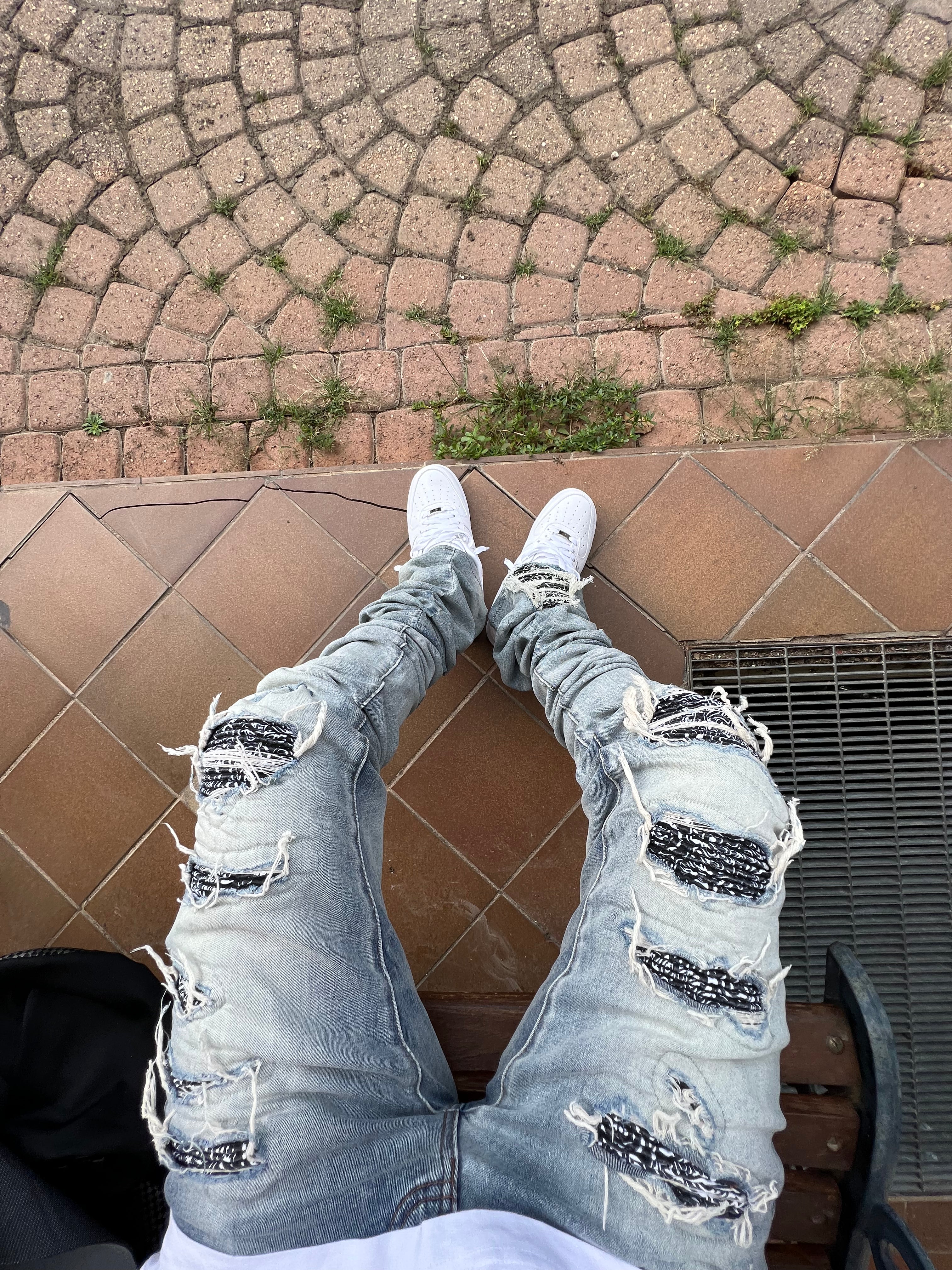 Stacked Full Bandana Denim