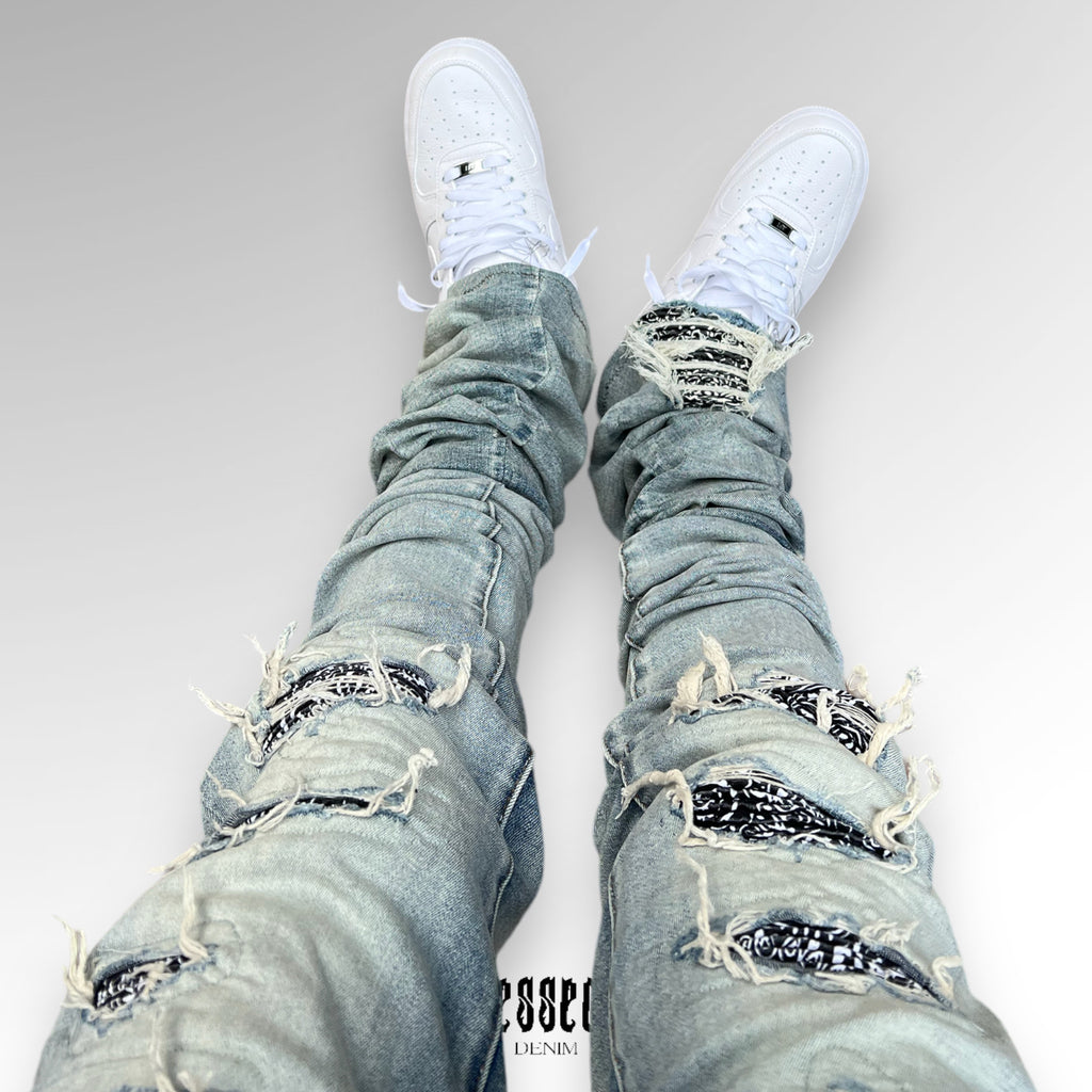 Stacked Full Bandana Denim