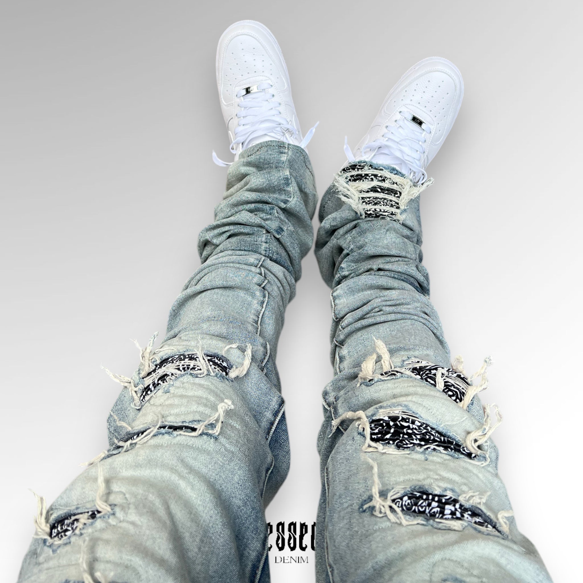Stacked Full Bandana Denim