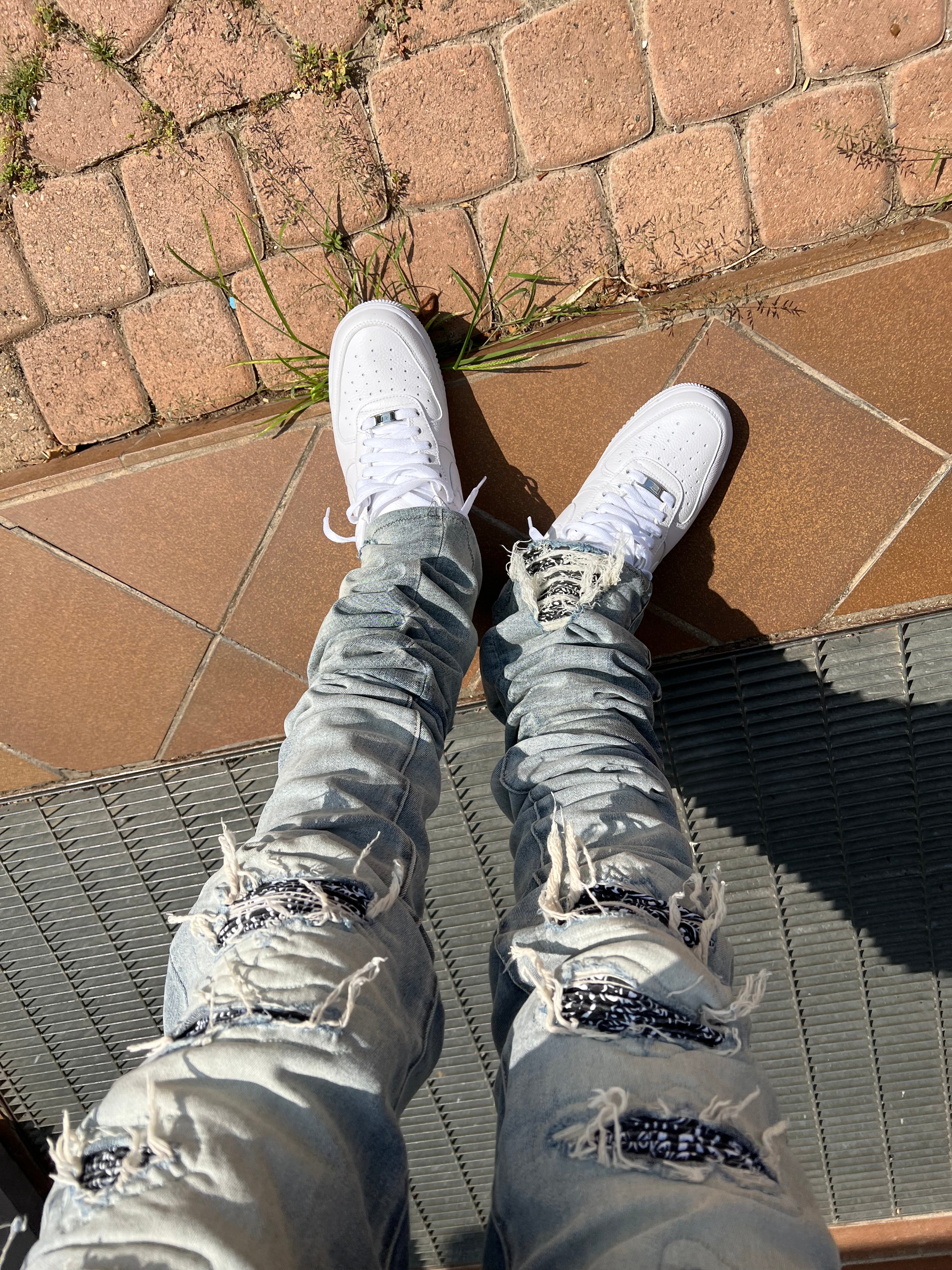Stacked Full Bandana Denim