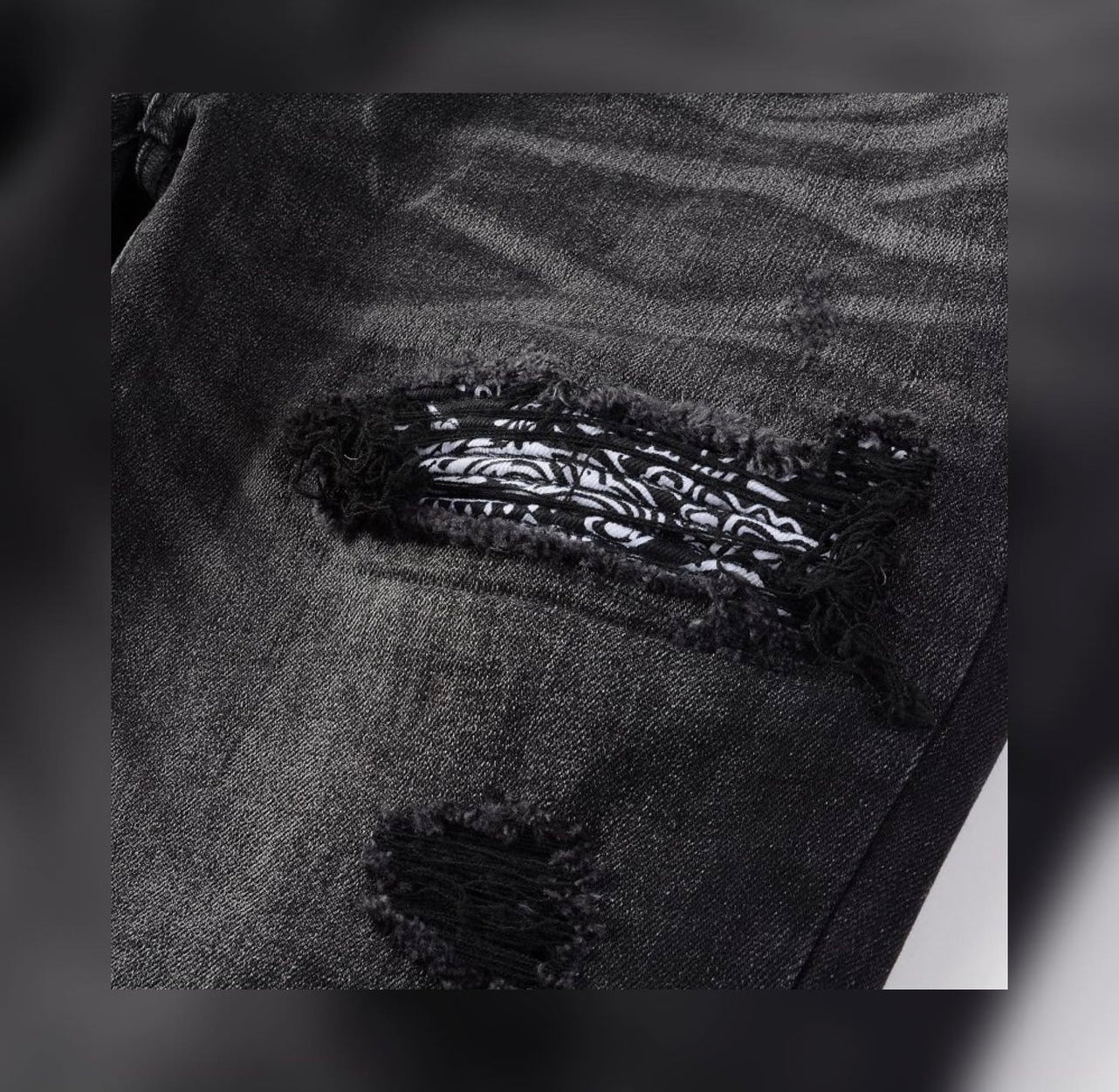 Black Bandana Denim