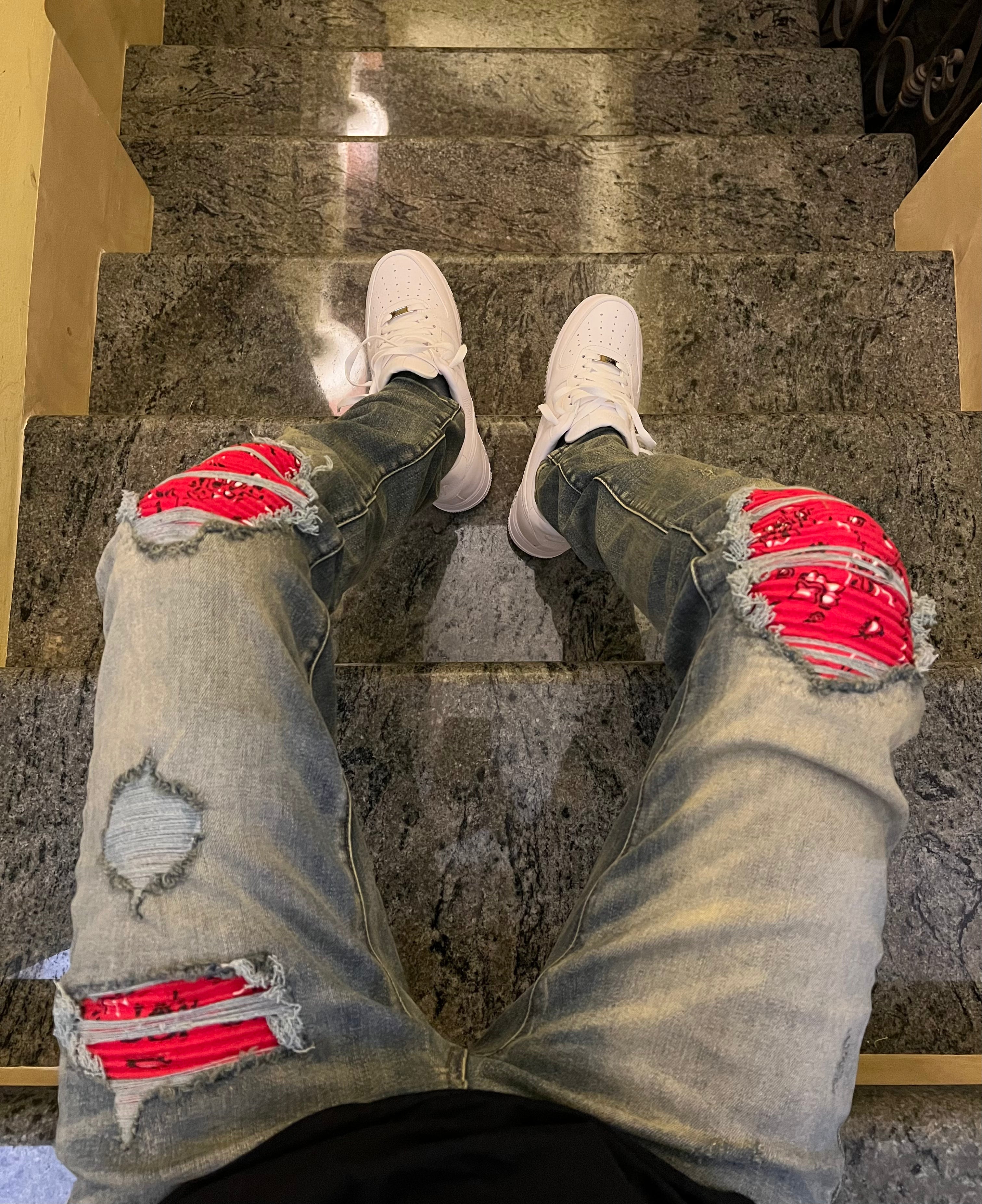 Orange Bandana Denim